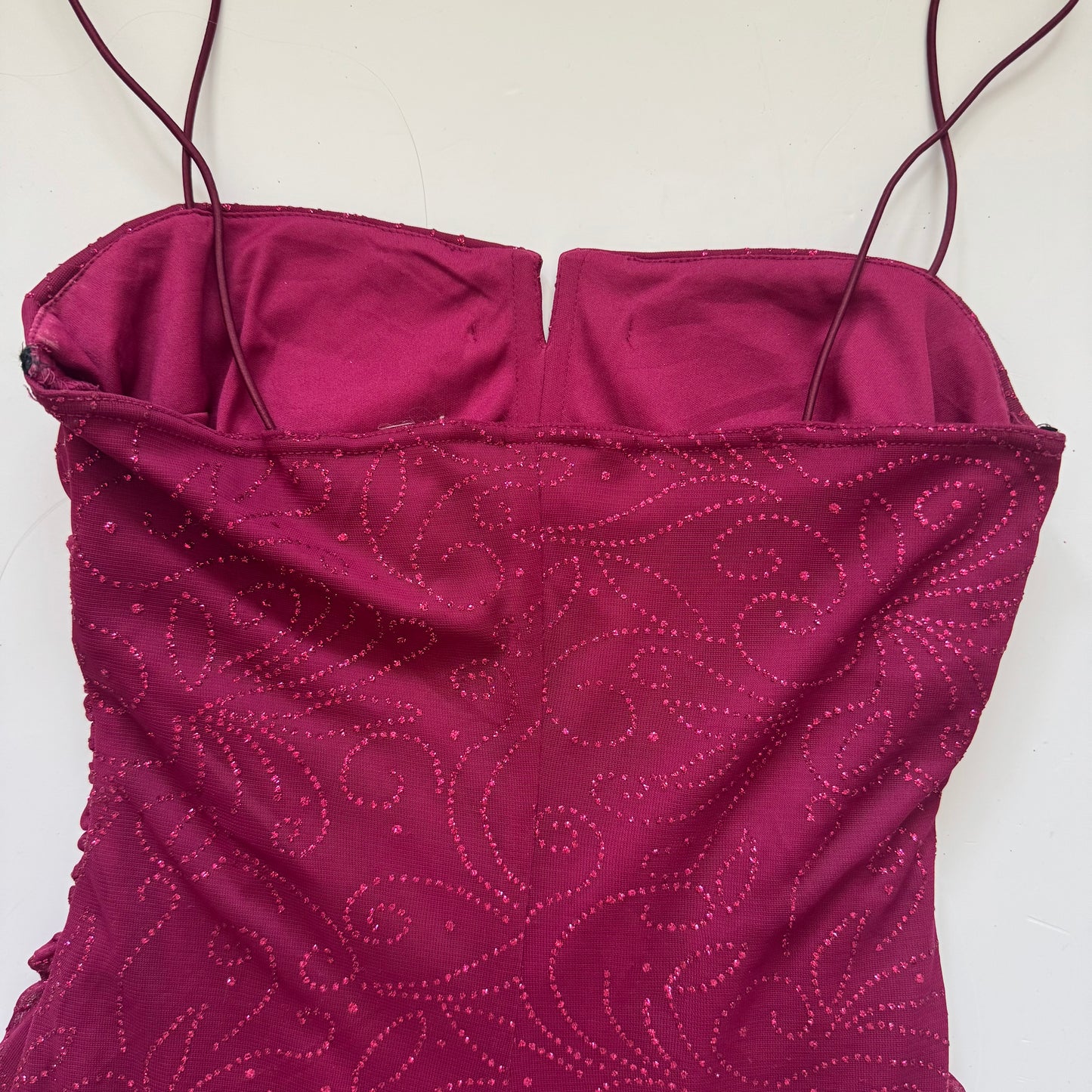Vintage Pink Glittery Dress (XS)