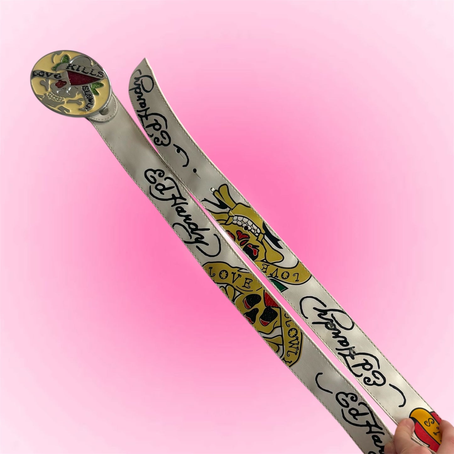 Ed Hardy White Belt (120)
