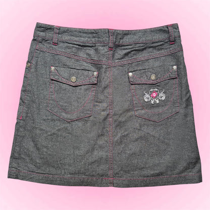 Grey Y2K Mini Skort (S)