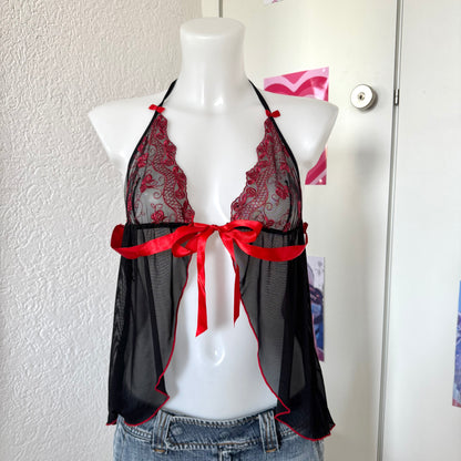 Black halter top (S)