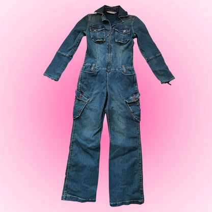 Y2k vintage denim bodysuit (XS)