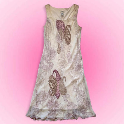 Vintage Cream Fairycore Maxi Dress (L)