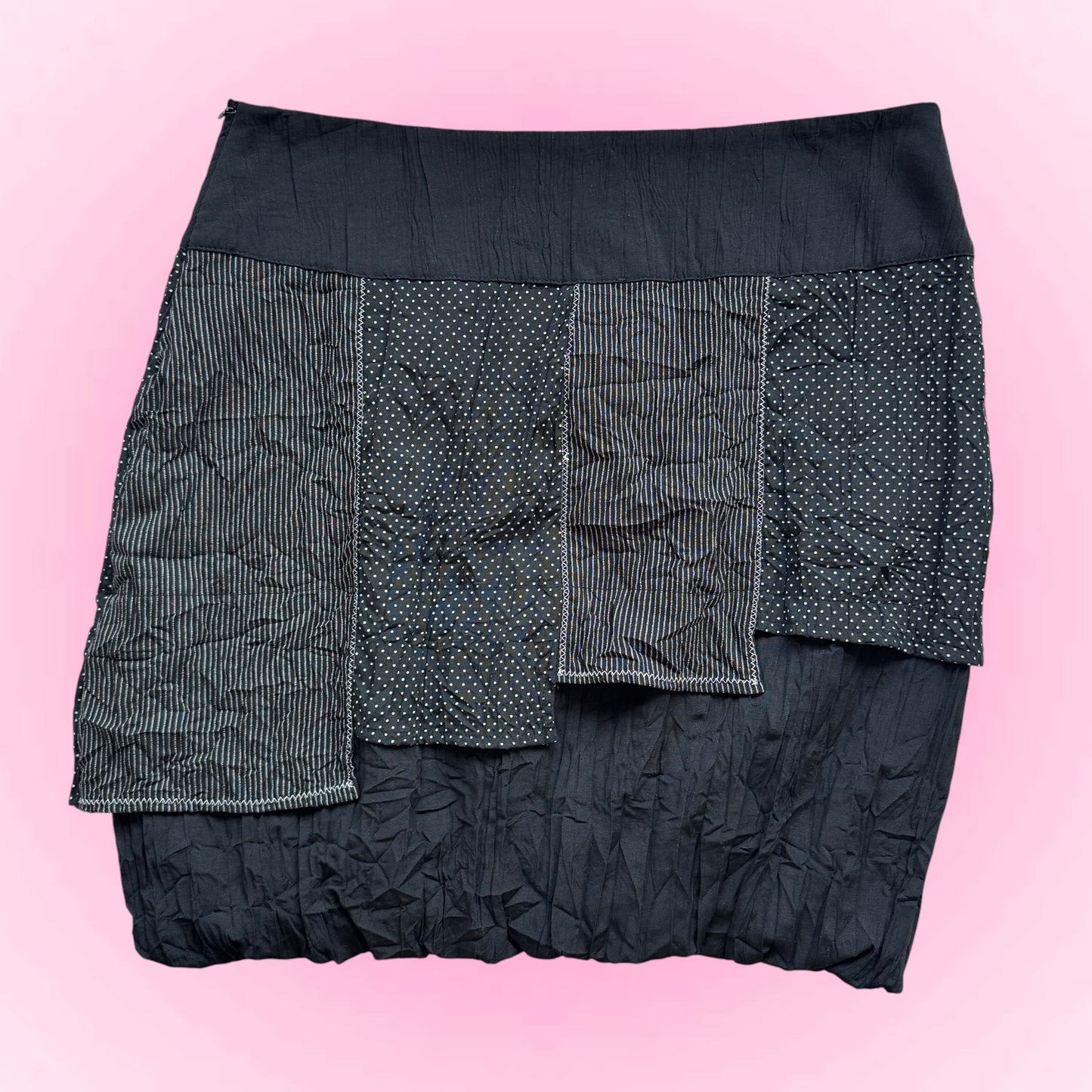 Black Layered Midi Skirt (L)