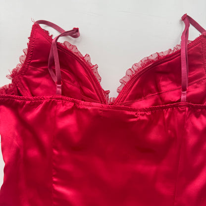 Red Lace Corset Top (M)