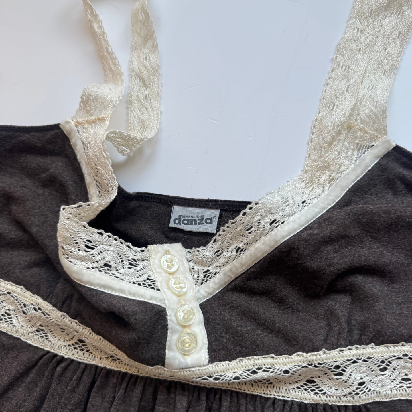Brown Lace Trim Camisole (M)