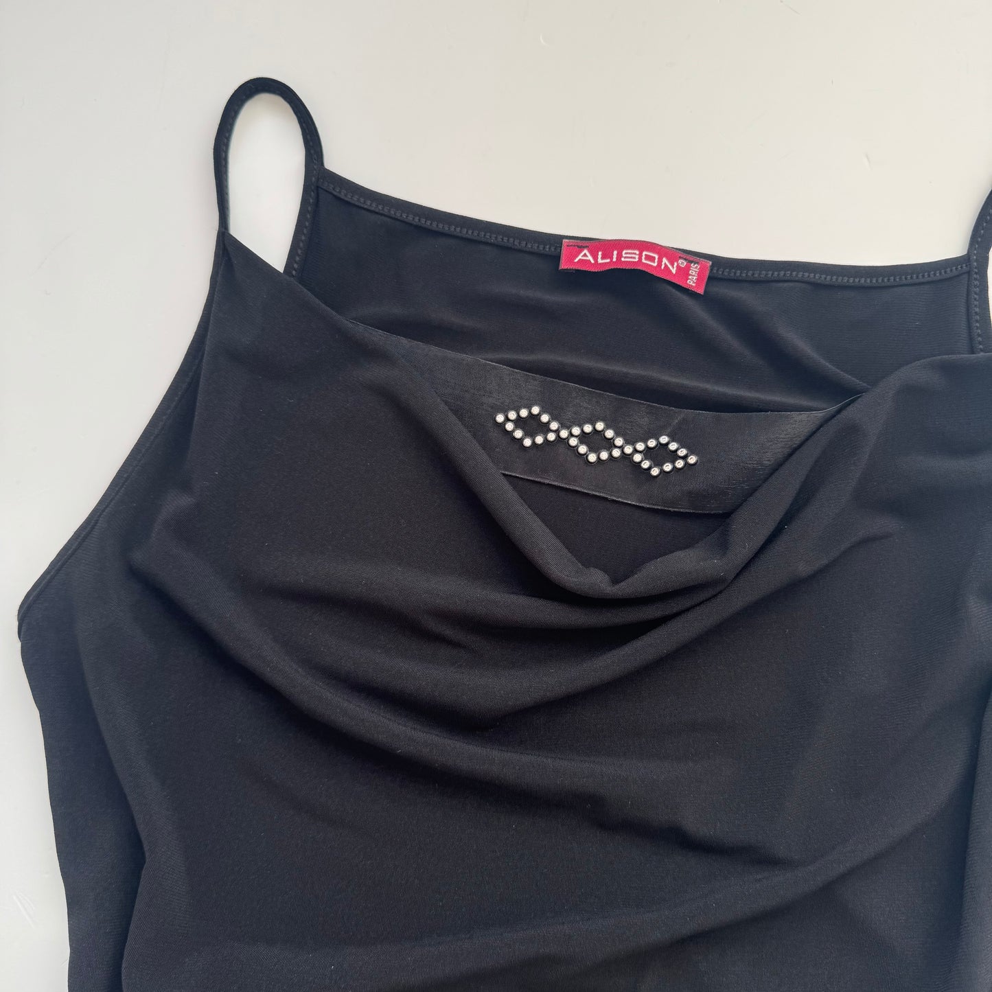 Vintage black waterfall top (M)