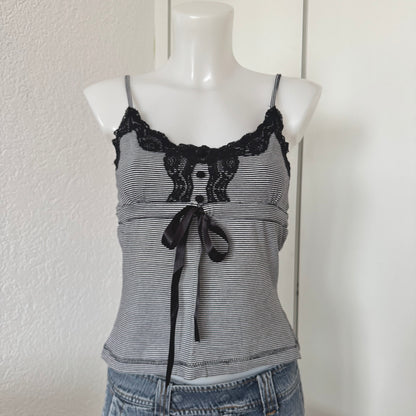 Striped Lace Trim Cami (S)