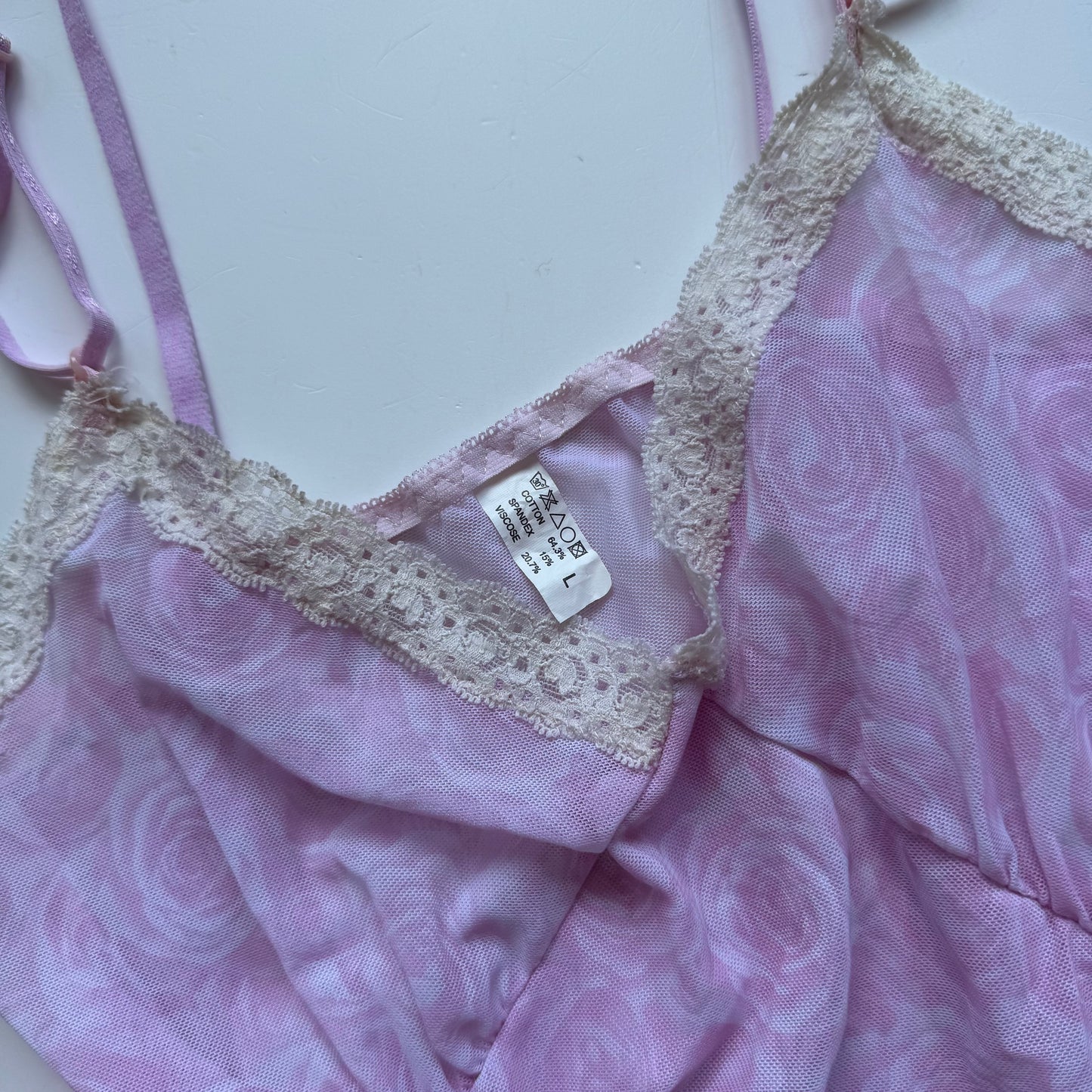 Pastel Pink Floral Cami (S)