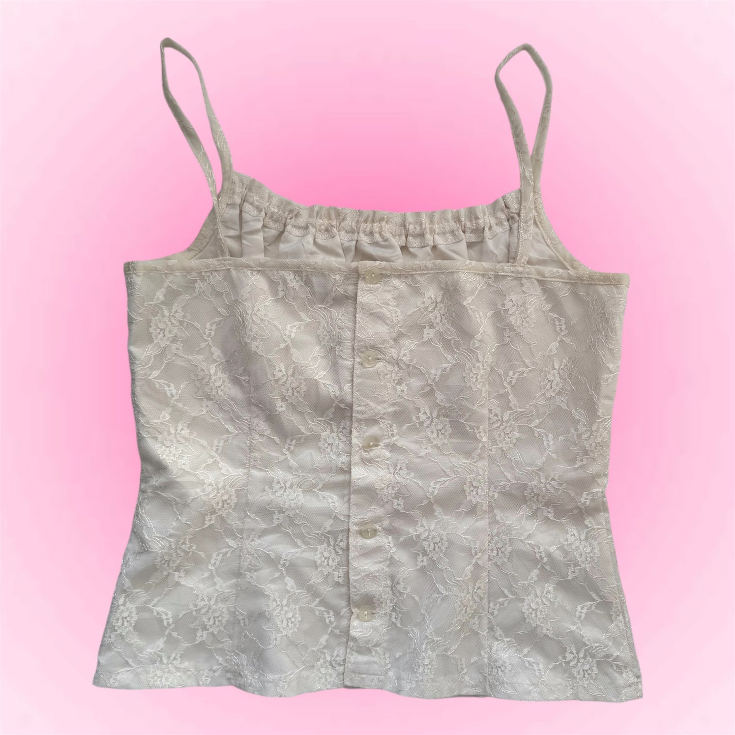 White lace milkmaid top (XS)