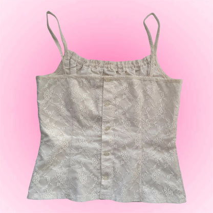 White lace milkmaid top (XS)