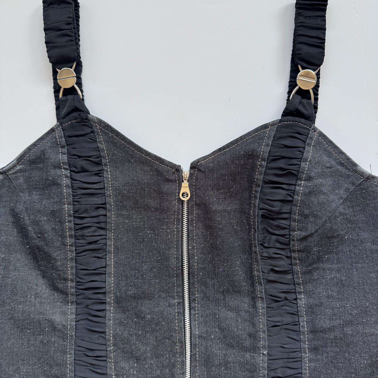 Denim Y2k Mini Dress (XS)