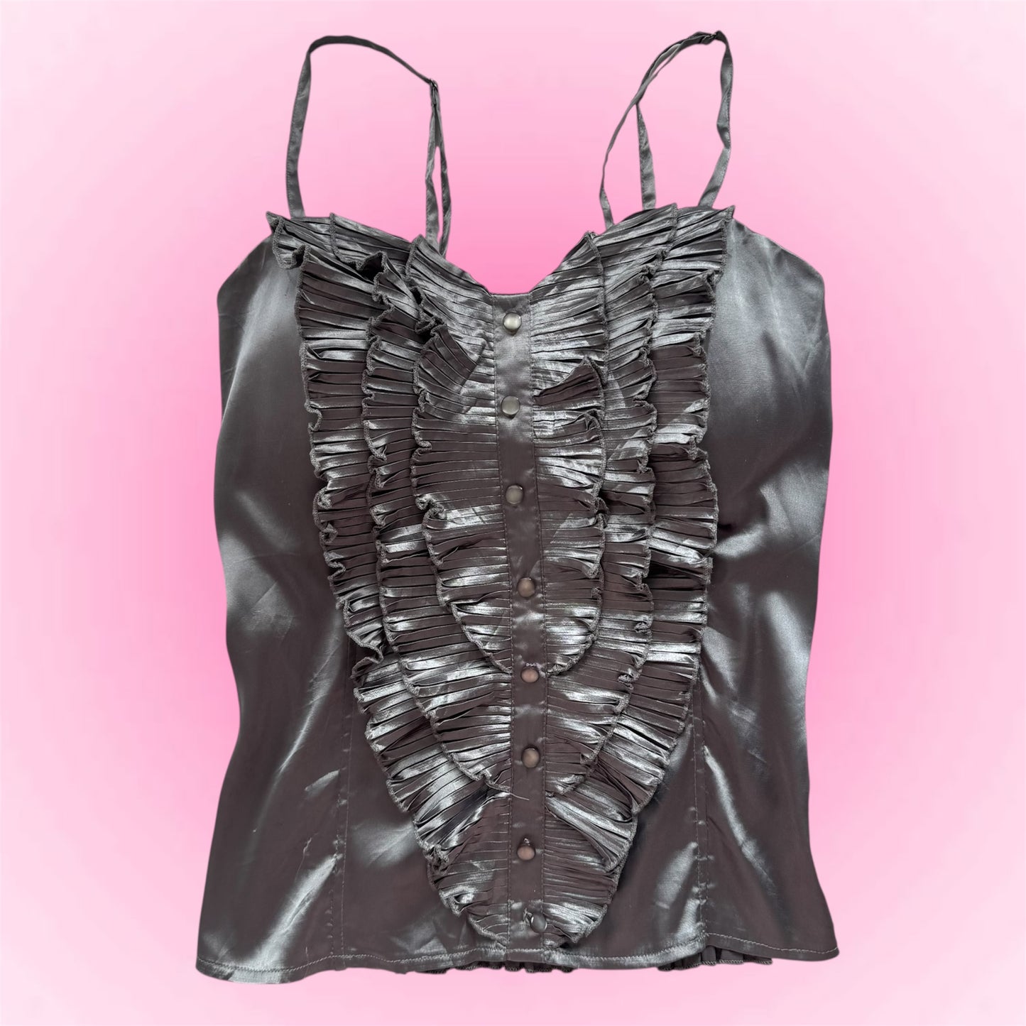 Silver Ruffled Camisole (XS)