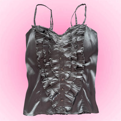 Silver Ruffled Camisole (XS)
