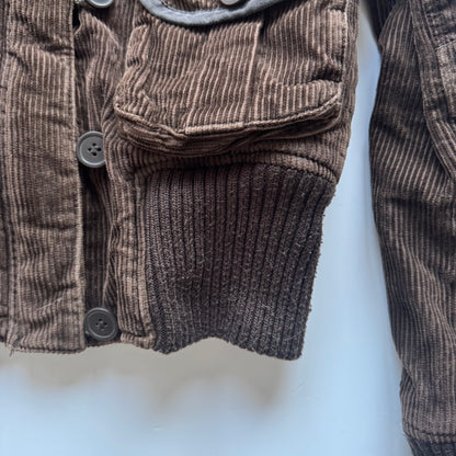 Brown Hooded Utility Jacket (S)