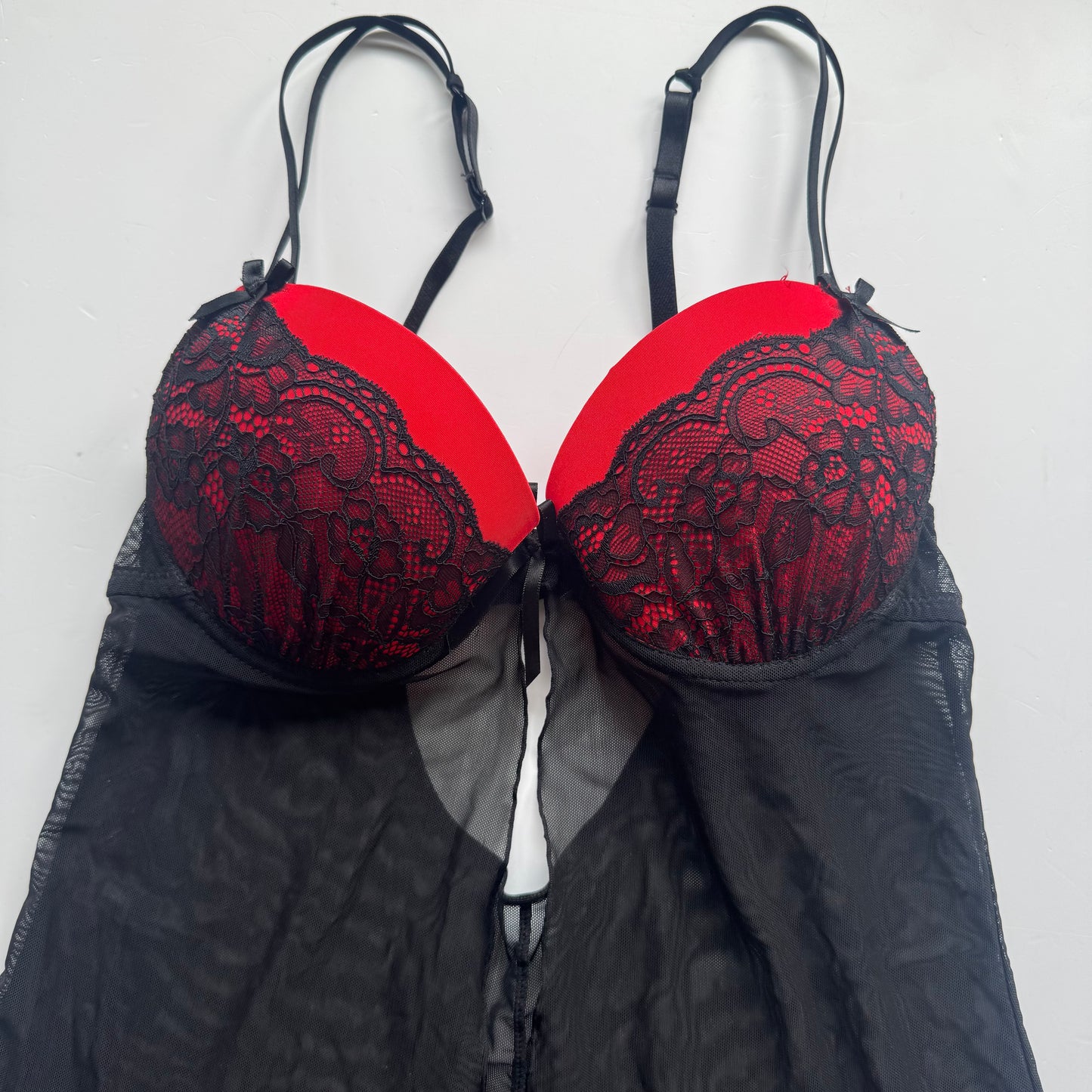 Black Sheer Babydoll Dress (75B)