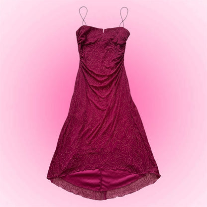 Vintage Pink Glittery Dress (XS)