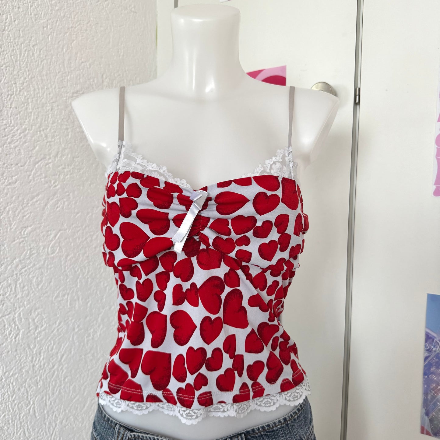Vintage Y2k heart top (S)