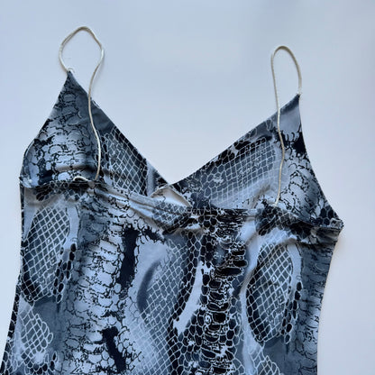 Grey snake print dress (S)