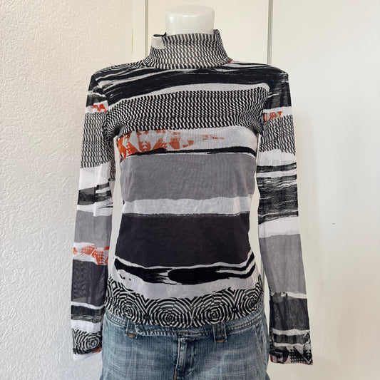 High-Neck Mesh Top (S/M)