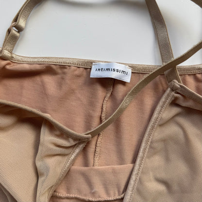 Brown Ruffle Hem Y2K Cami (M)