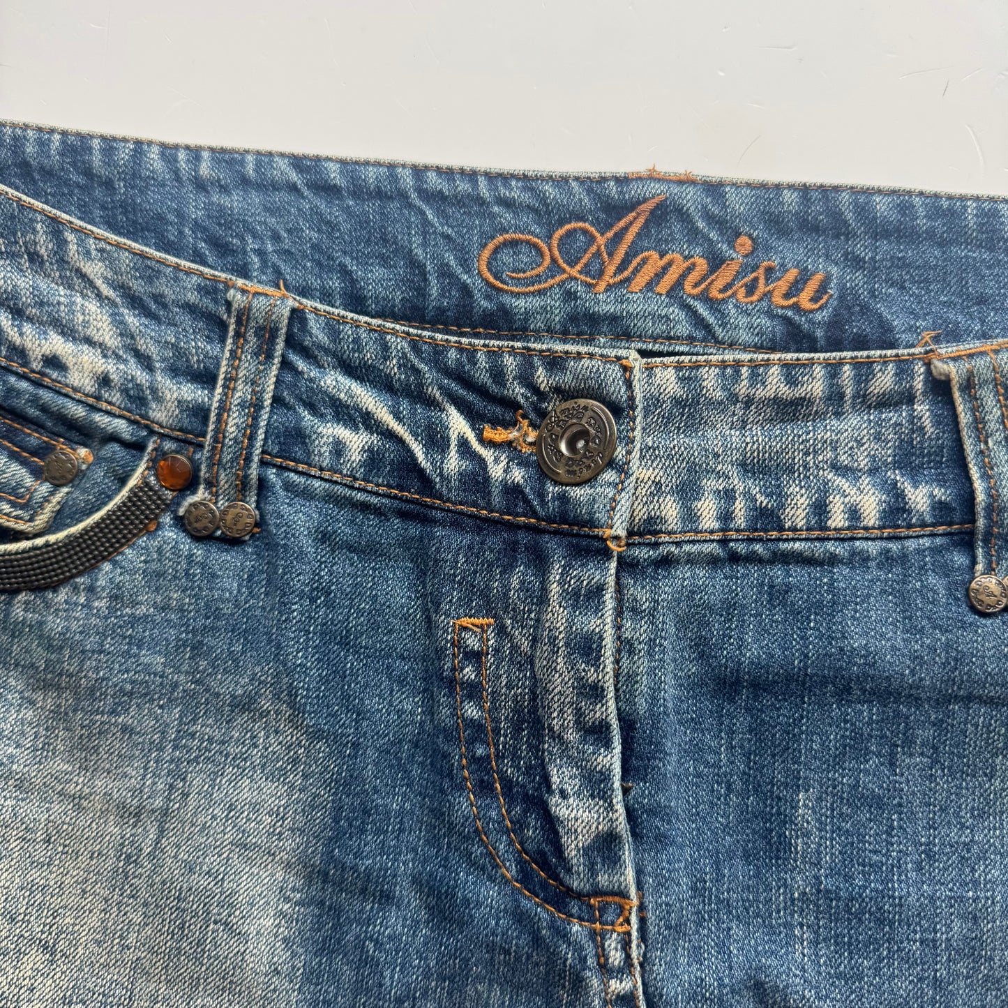 Y2k denim mini skirt (M)