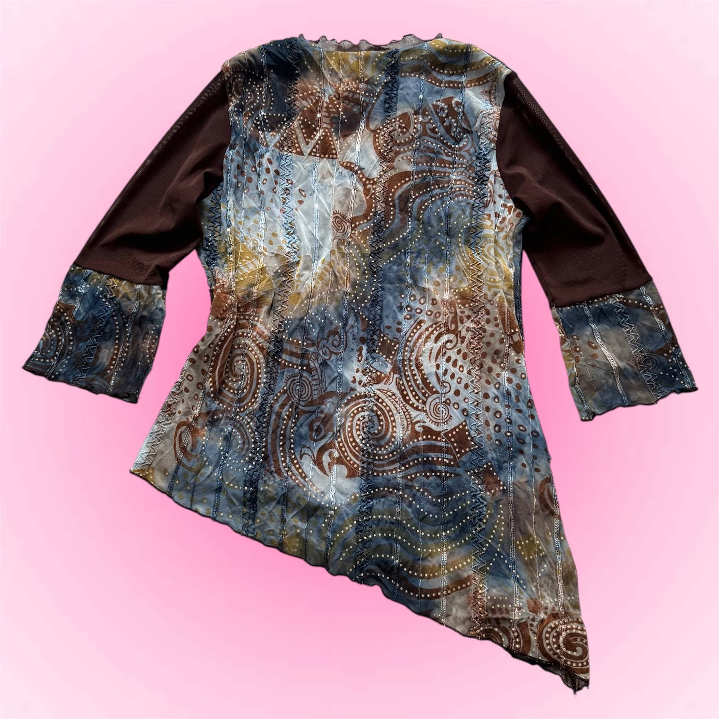 Brown asymmetrical longsleeve (L)