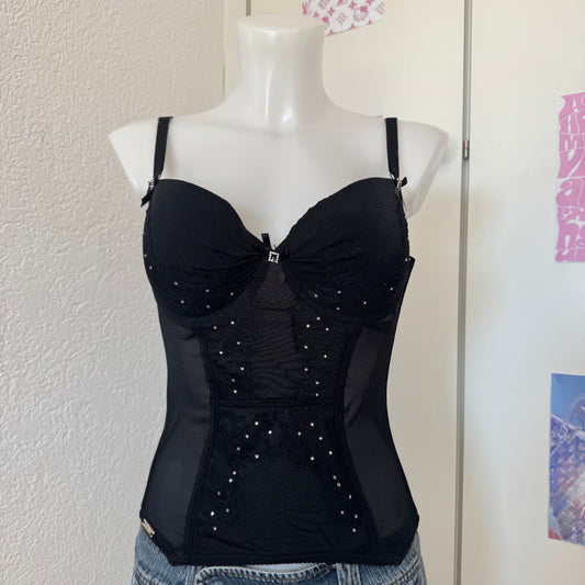 Black vintage corset (85B/C)