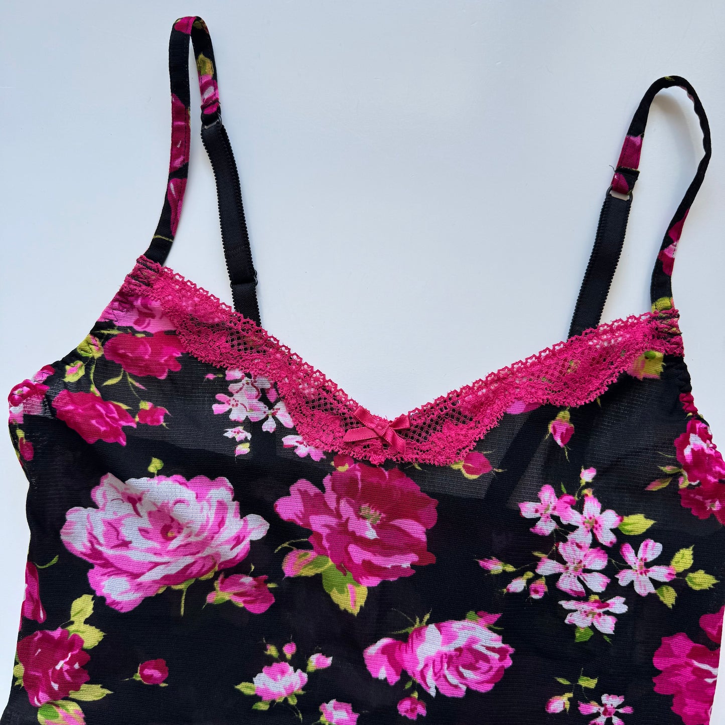 Y2k flower mesh top (S)