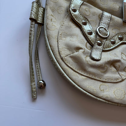 Vintage Cream Studded Crossbody Bag