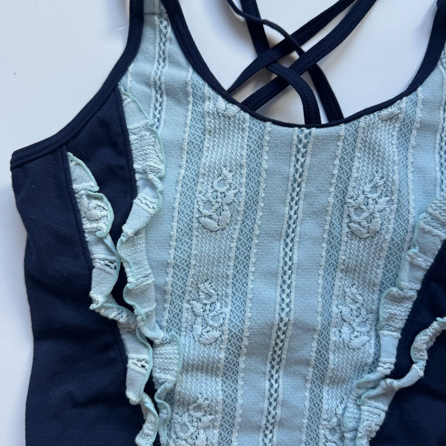 Blue Ruffle Y2K Tanktop (XS)