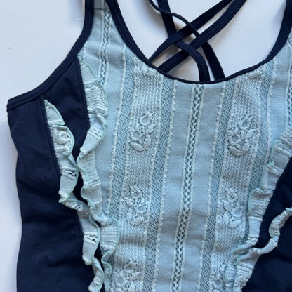 Blue Ruffle Y2K Tanktop (XS)
