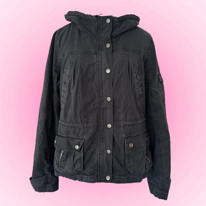 Black Vintage Utility Jacket (S/M)