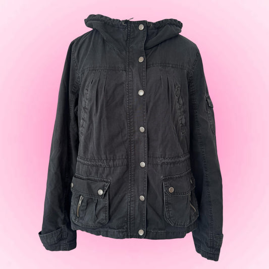 Black Vintage Utility Jacket (S/M)