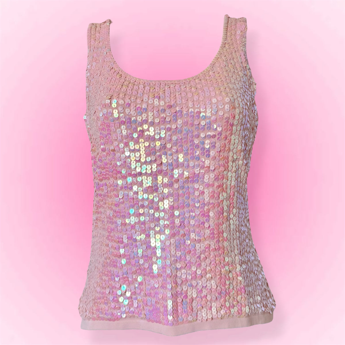 Pink Sequin Tank Top (M/L)