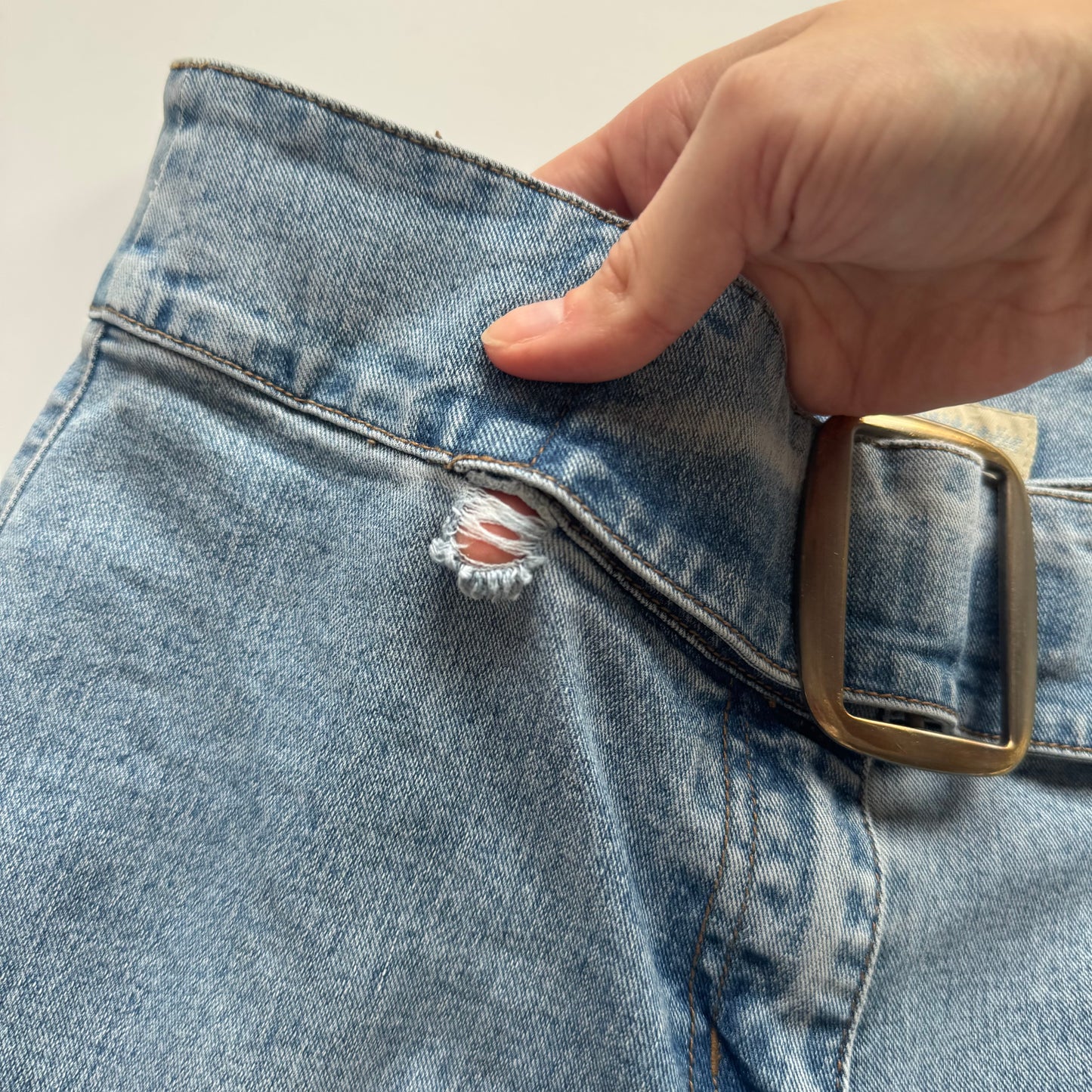 Flared Y2k belt jeans (S)