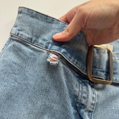 Flared Y2k belt jeans (S)