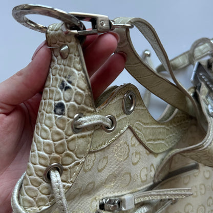 Vintage Cream Studded Crossbody Bag