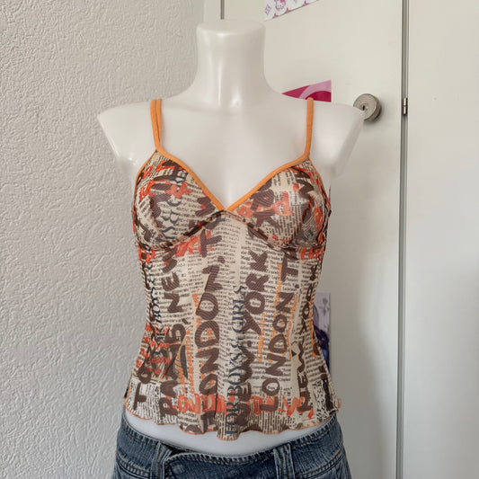 Y2k mesh cami top (M)