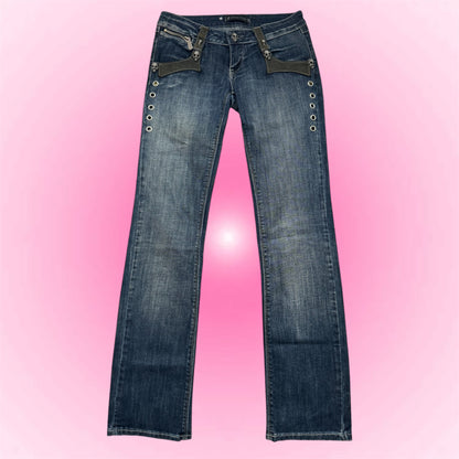 Grunge straight leg jeans (27)