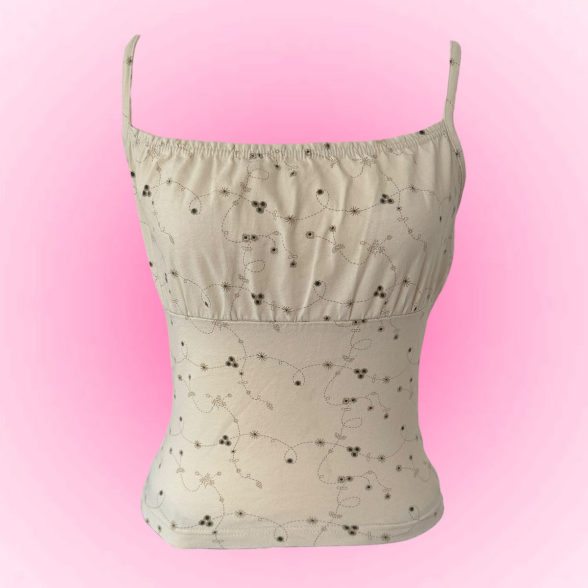 Cream Y2K Cami Top (S)