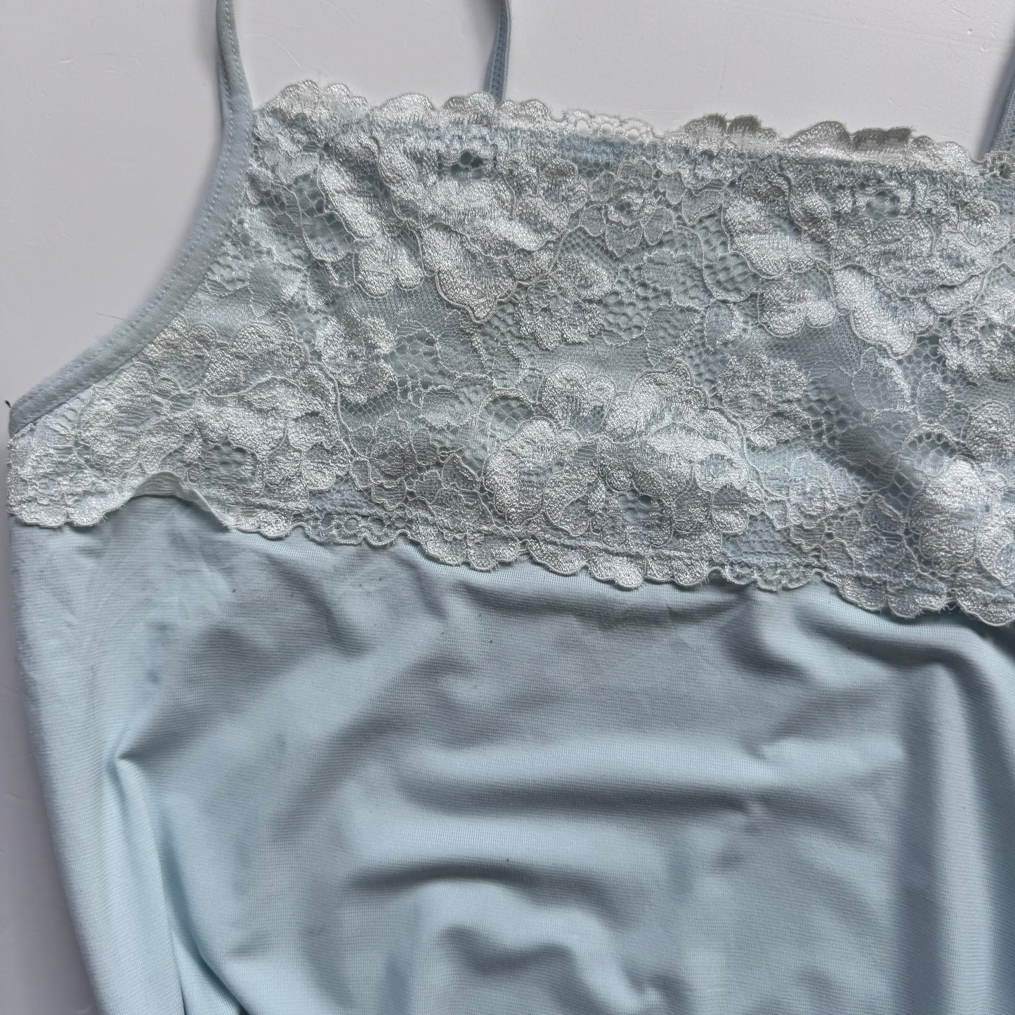 Baby Blue Lace Tank Top (S/M)