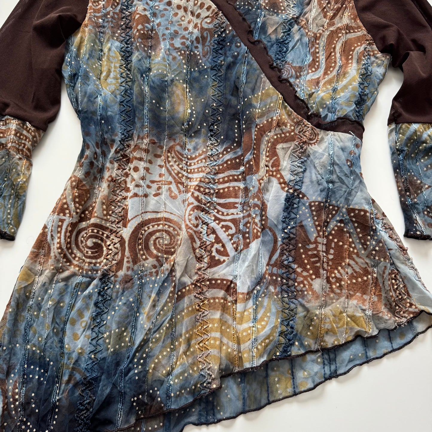 Brown asymmetrical longsleeve (L)