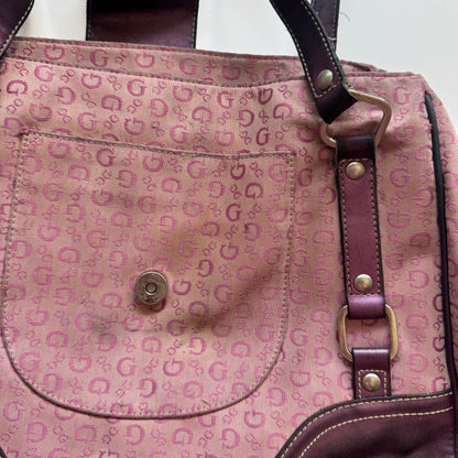 Pink Monogram Y2K Shoulder Bag