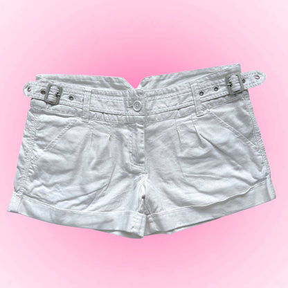 White Linen Y2k Shorts (S)