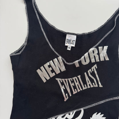 Black Y2K silver top (M)