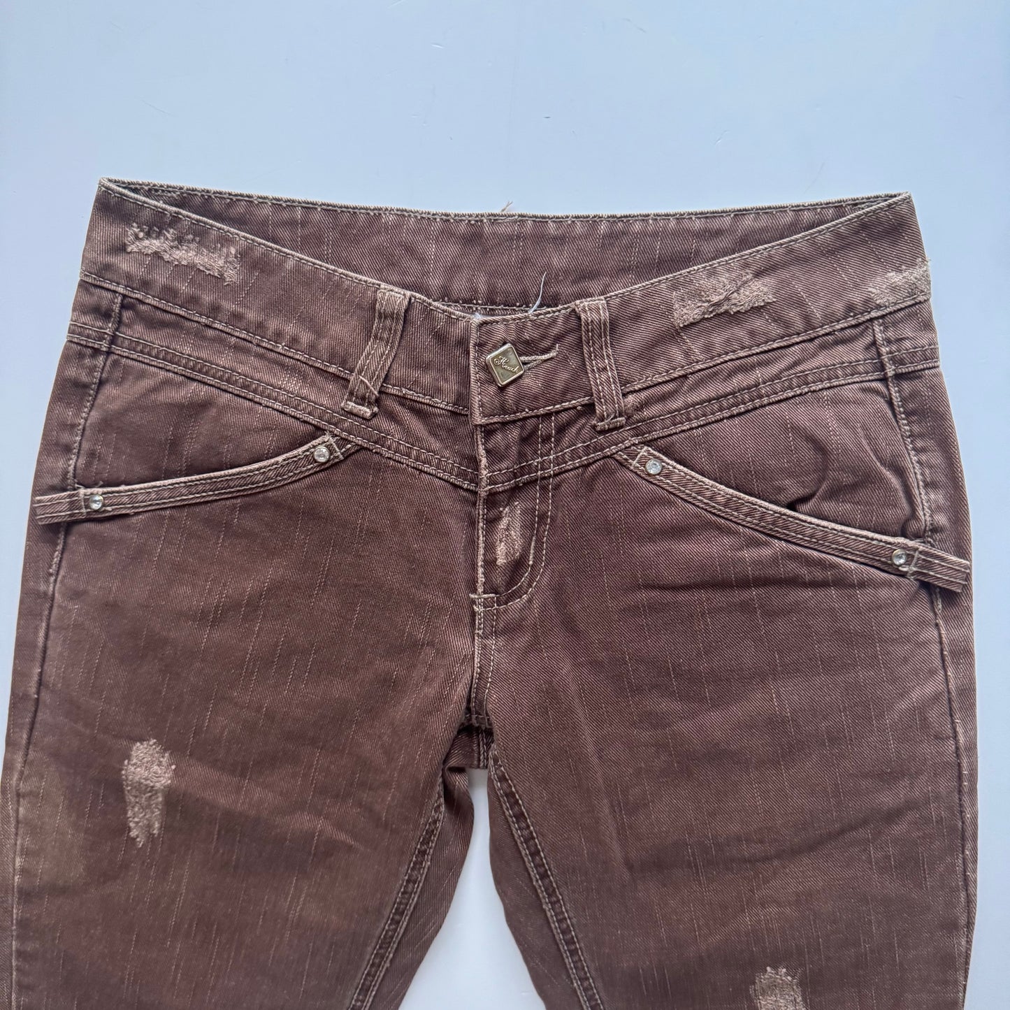 Brown Butterfly Detail Jeans (S)