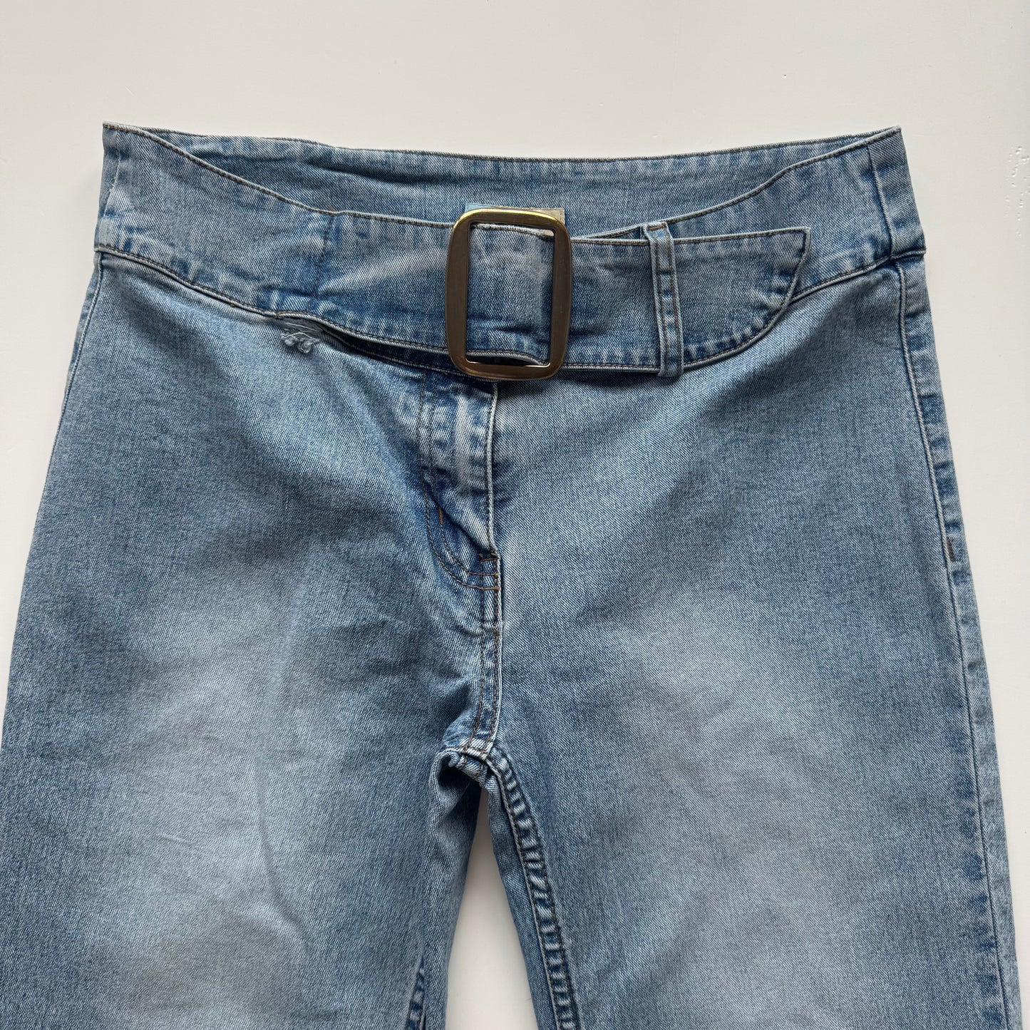 Flared Y2k belt jeans (S)