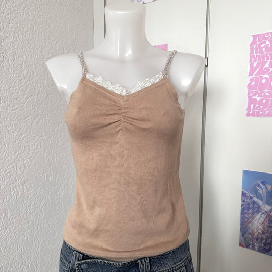 Brown sequin top (S)