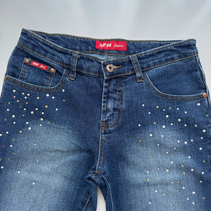 Y2k rhinestones jeans (M)