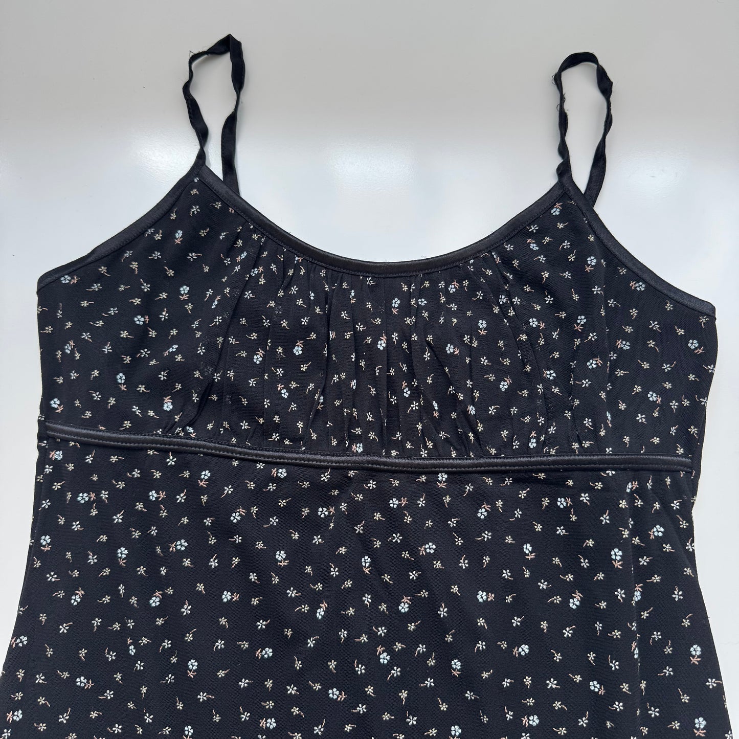 Black floral dress (M/L)